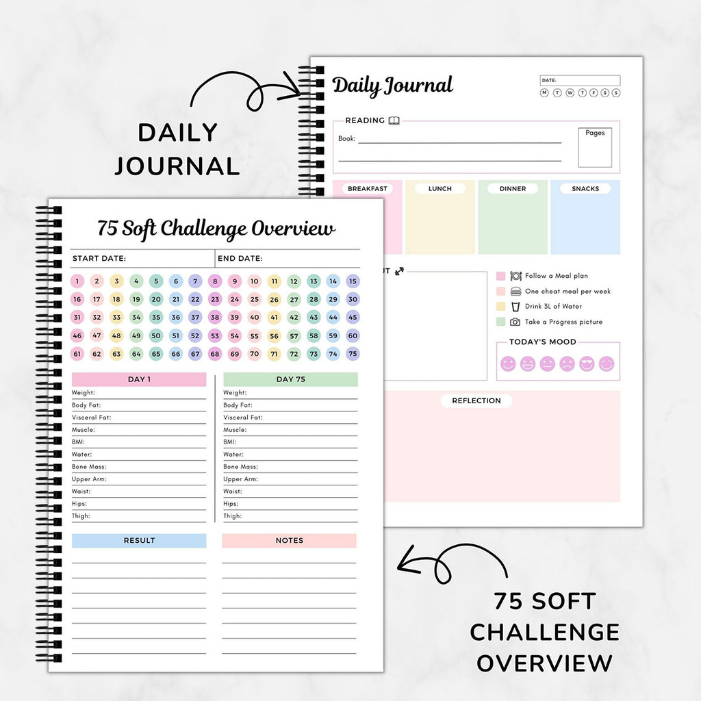 75 Day Soft Challenge Fitness Planner